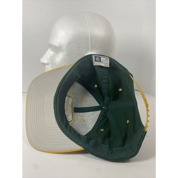 Vintage NFL Green Bay Packers Strapback Hat Green Baseball Cap‎ Game Day - Picture 5 of 8